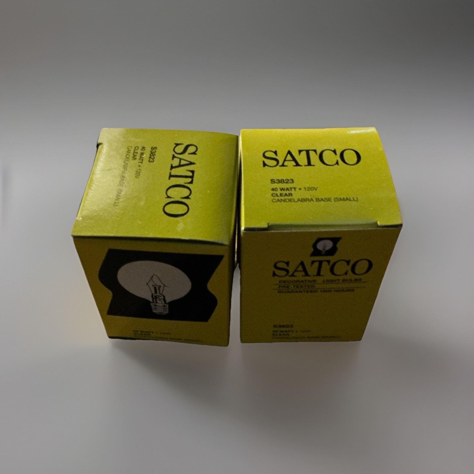 (LOT OF 2) SATCO S3823 40W 120V E12 Candelabra Base Small Cl