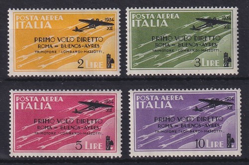 Italien 1934 Erstflug Rom-Buenos Aires, Mi.-Nr. 459-462 Satz kpl. ungebraucht *