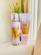 BATH AND BODY WORKS CHAMPAGNE TOAST BODY MIST AND CREAM SET BRAND NEW 8 FL OZ