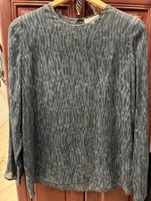 Giorgio Armani silk cotton blend long sleeve shirt size 8 VINTAGE VGUC Luxury