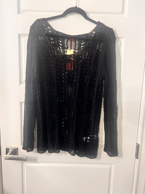 S.Oliver Knitted Sweater Womens Size 8-10 Black NWT