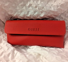 NEW GUESS RED AUTHENTIC EYEWEAR EYEGLASSES GLASSES CASE ONLY