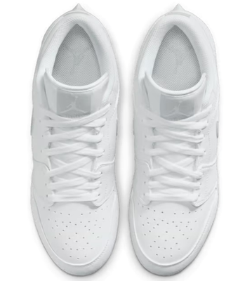 Jordan 1 Low TD Football Cleat White Grey Fog Men display picture 2