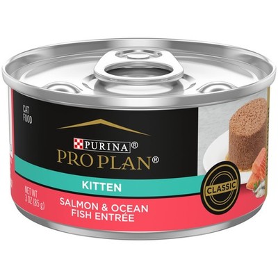 Purina Pro Plan Wet Kitten Food: Salmon & Ocean Fish Pate 3oz (24-Pack)