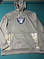 Nike Las Vegas Raiders Salute To Service Hoodie Mens M Camo Therma Fit NFL