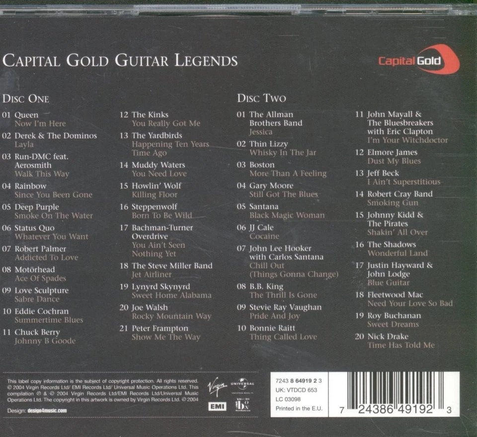 Verschiedene Künstler Capitol Gold Guitar Legends CD Europa Virgin 2004 VTDCD653 - Bild 2 von 3