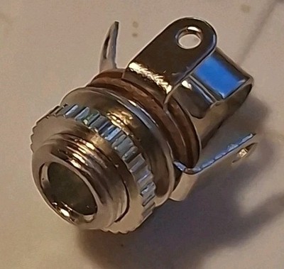 10× Klinkeneinbaubuchse mit Schaltkontakt-3,5mm-mono- offene Bauart 6mm Bohrung