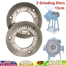 15cm 2 grinding discs For 3KW 110V Electric Grain Mill Heavy Duty Commercial NEW