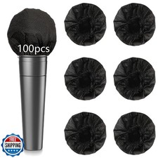 100PCS Microphone Cover Disposable Non-Woven Microphone Windscree