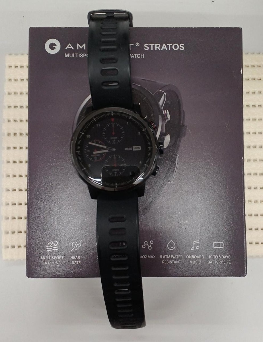 Huami Amazfit Stratos 45mm Sport Smartwatch Black for sale
