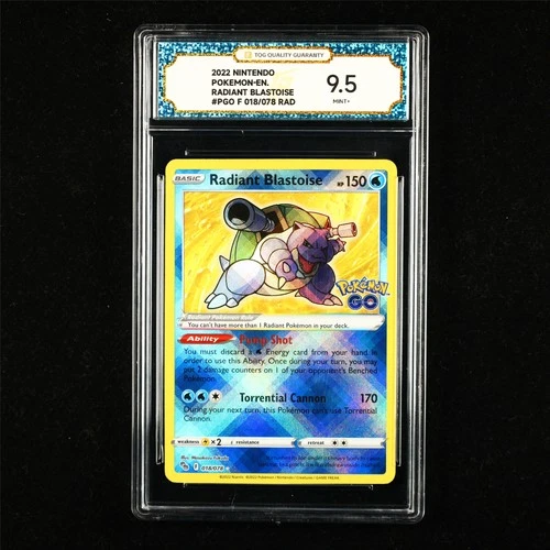 TQG 9.5 MINT+ 2022 Pokemon ENG Radiant Blastoise 018/078 RAD