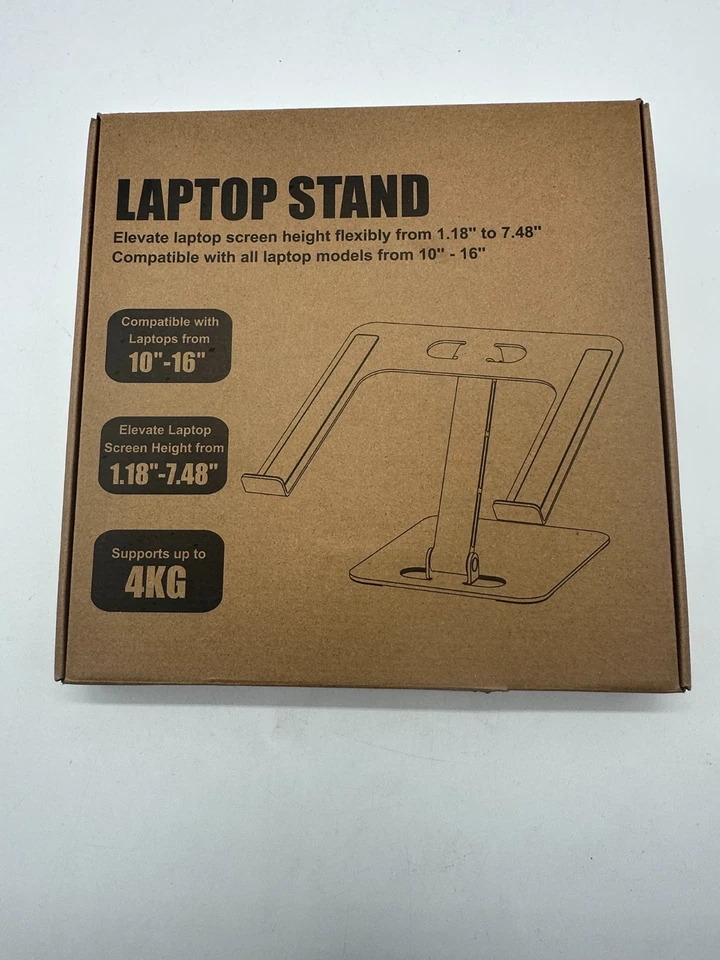 RIWUCT FOLDABLE LAPTOP STAND ALUMINUM COMPATIBLE WITH 10-16" LAPTOP - Image 4 of 4