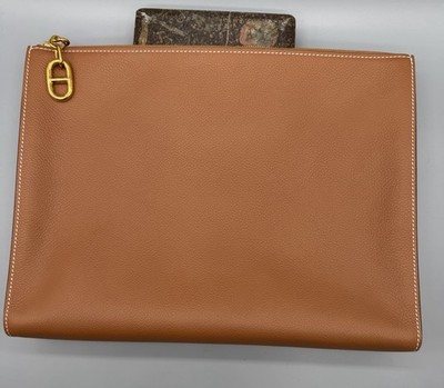 Hermès Zipengo Chaine d'Ancre GM pouch in Gold, New with box | eBay