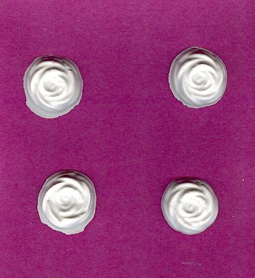 Small Roses plaster of Paris painting project. Set of 18! (1 inch)