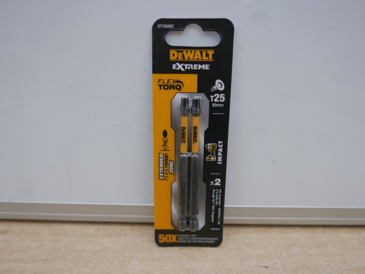 DEWALT EXTREME DT70569T 89mm T25 FLEX TORQ IMPACT SCREWDRIVER BITS X