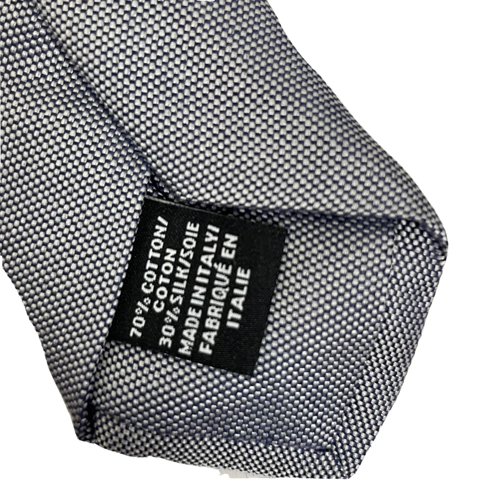 Gravata masculina floral de algodão mistura de seda Saks Fifth Avenue feita na Itália - Imagem 3 de 4