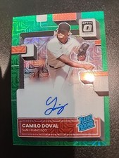 2022 Panini Donruss Optic Green Mojo Rated Rookie Auto Camilo Doval /88