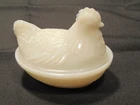 Vintage Milk Glass Hen on Nest Hazel Atlas Continental Can Company EUC