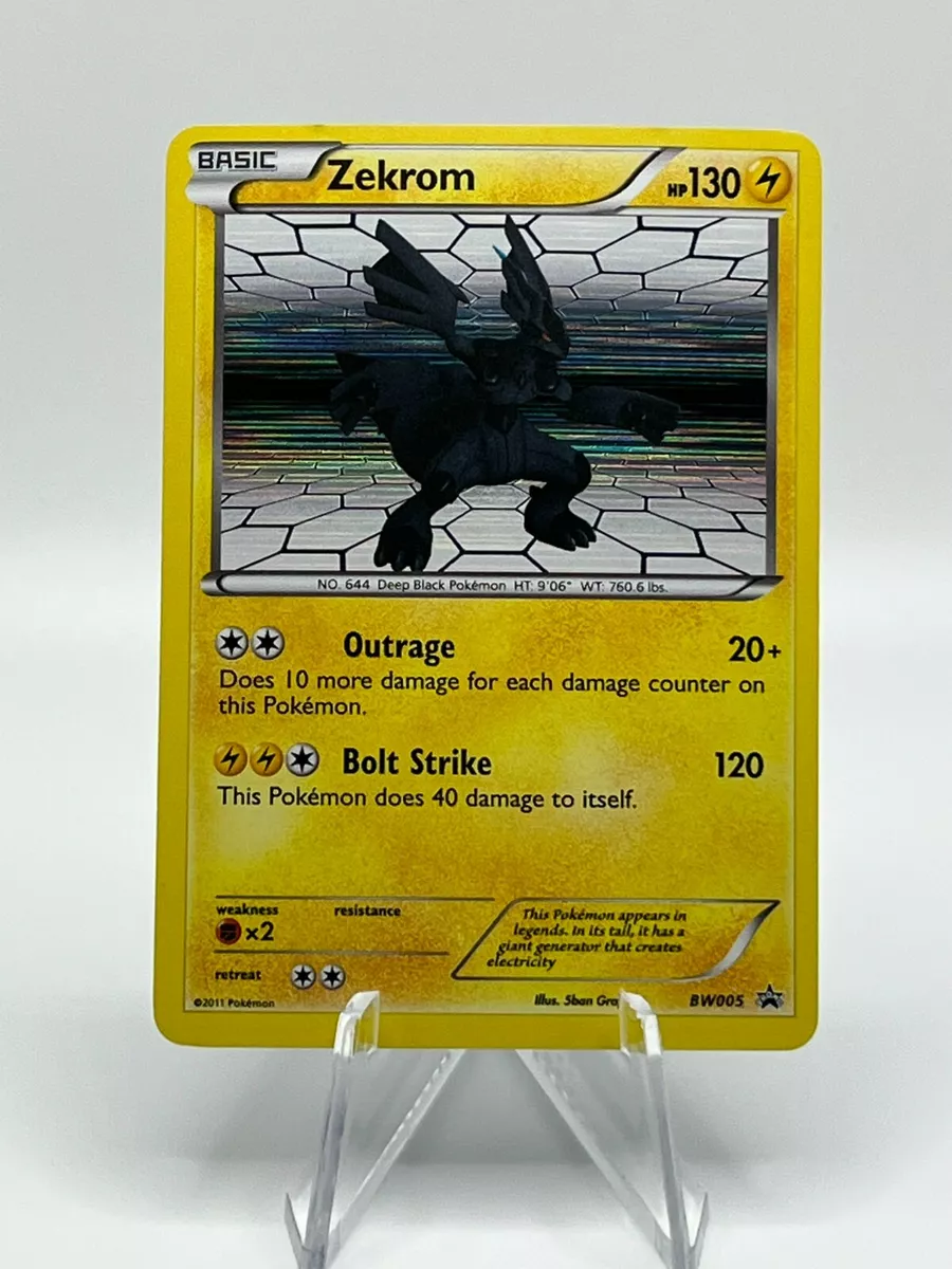 Pokemon card - ZEKROM - Holo Rare - Black & White Promo BW005