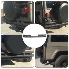 Black Double Tube Rear Bumper Guard For 97-06 Tj 86-96 Yj Jeep Wrangler W Plate Black Double Tube Rear Bumper Guard For 97-06 Tj 86-96 Yj Jeep Wrangler W Plate