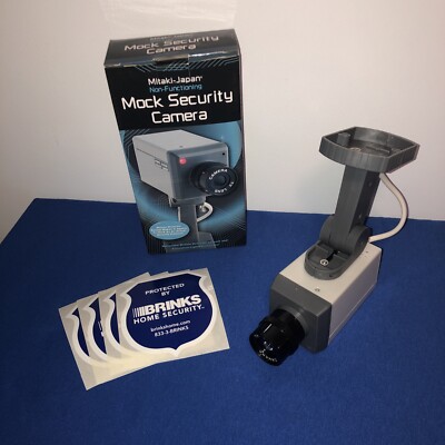 Fake Home Security Dummy Video Camera+Window Sticker Decals