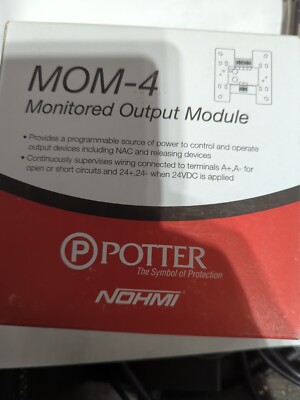 Potter Montior Module POTTER NOHMI MOM-4 MONITORED OUTPUT MODULE | eBay