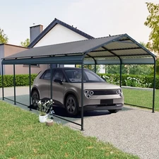 12x21 12x32 13x26 FT Metal Carport Heavy Duty Carport with Roof & Frame for Car
