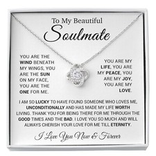 To My Soulmate Necklace, Gift for Girlfriend, Gifts for Her, Christmas Gift