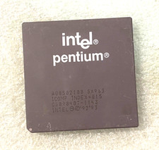VINTAGE WORKING PULL INTEL PENTIUM 100 A00502100 SX963 SOCKET 7 CPU RM2-CMP47A-1