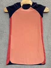 Banana Republic Color Block Shift Dress Size 0 Pink Blue Stretch