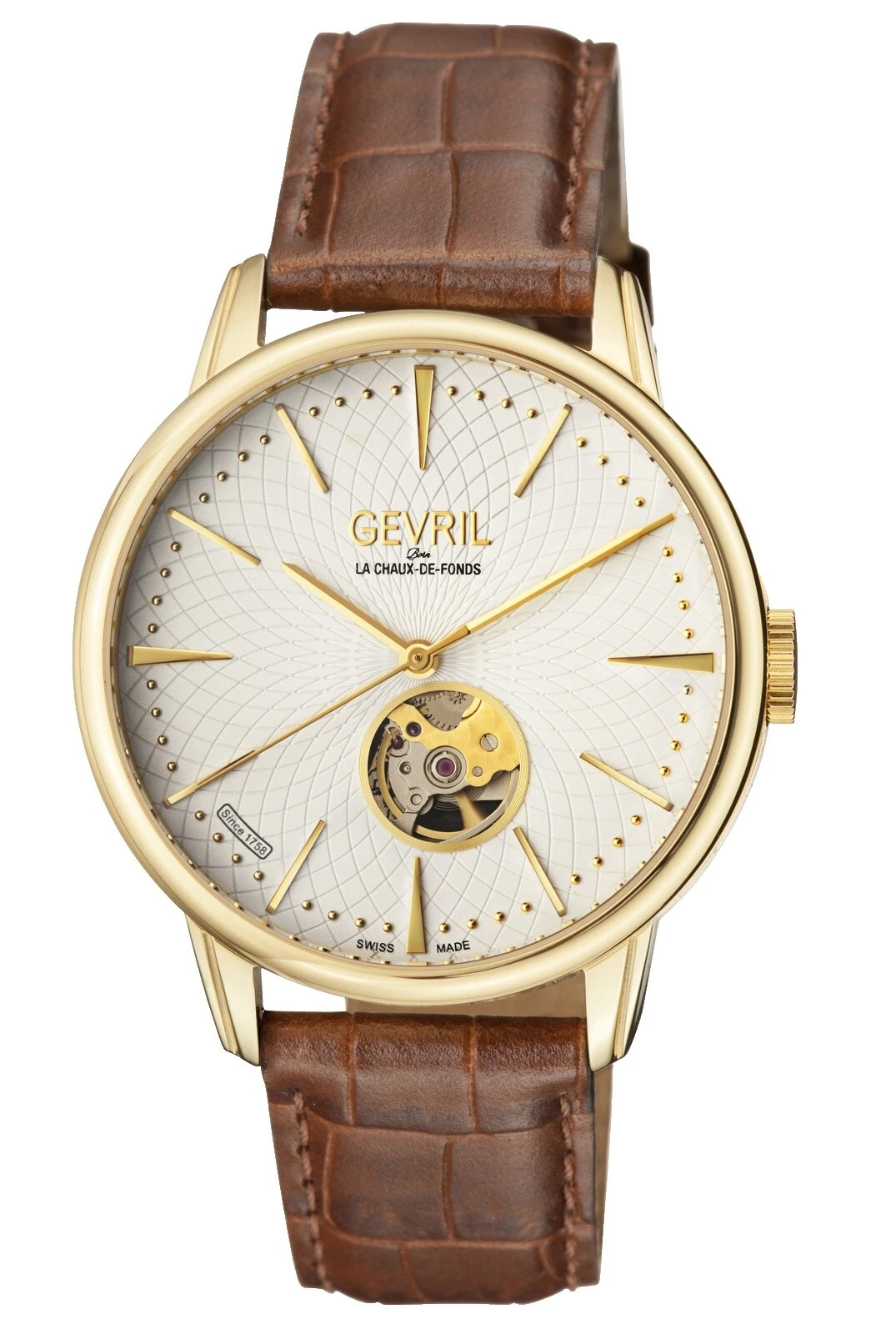 Relojes de pulsera de cuero Gevril