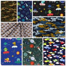 COTTON JERSEY STRETCH PJ'S TSHIRTS HAREMS LEGGINGS CAMO SPACE DIGGERS ALIENS 