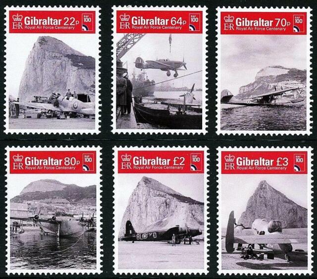 GIBRALTAR 2018 RAF CENTENARY MNH unmounted MILITARY PLANES WWII