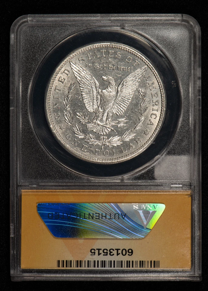 1886-S $1 Morgan Dollar - Original Look - ANACS AU 53 Details - VIDEO - X5270 - Image 2 of 4