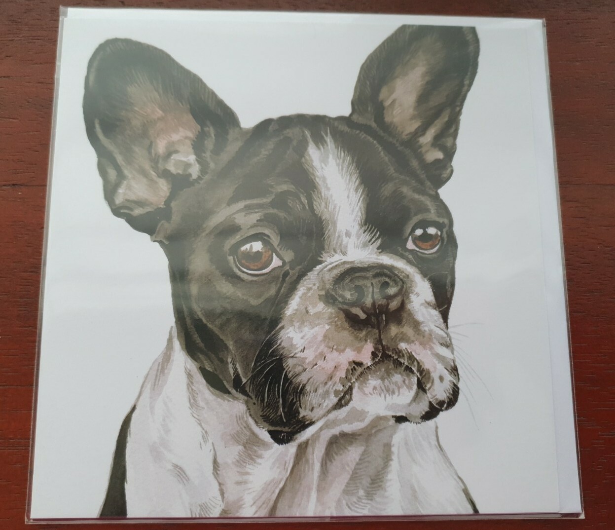 French Bulldog greetings card dog blank card dogs Frenchie Bulldogs art card pup