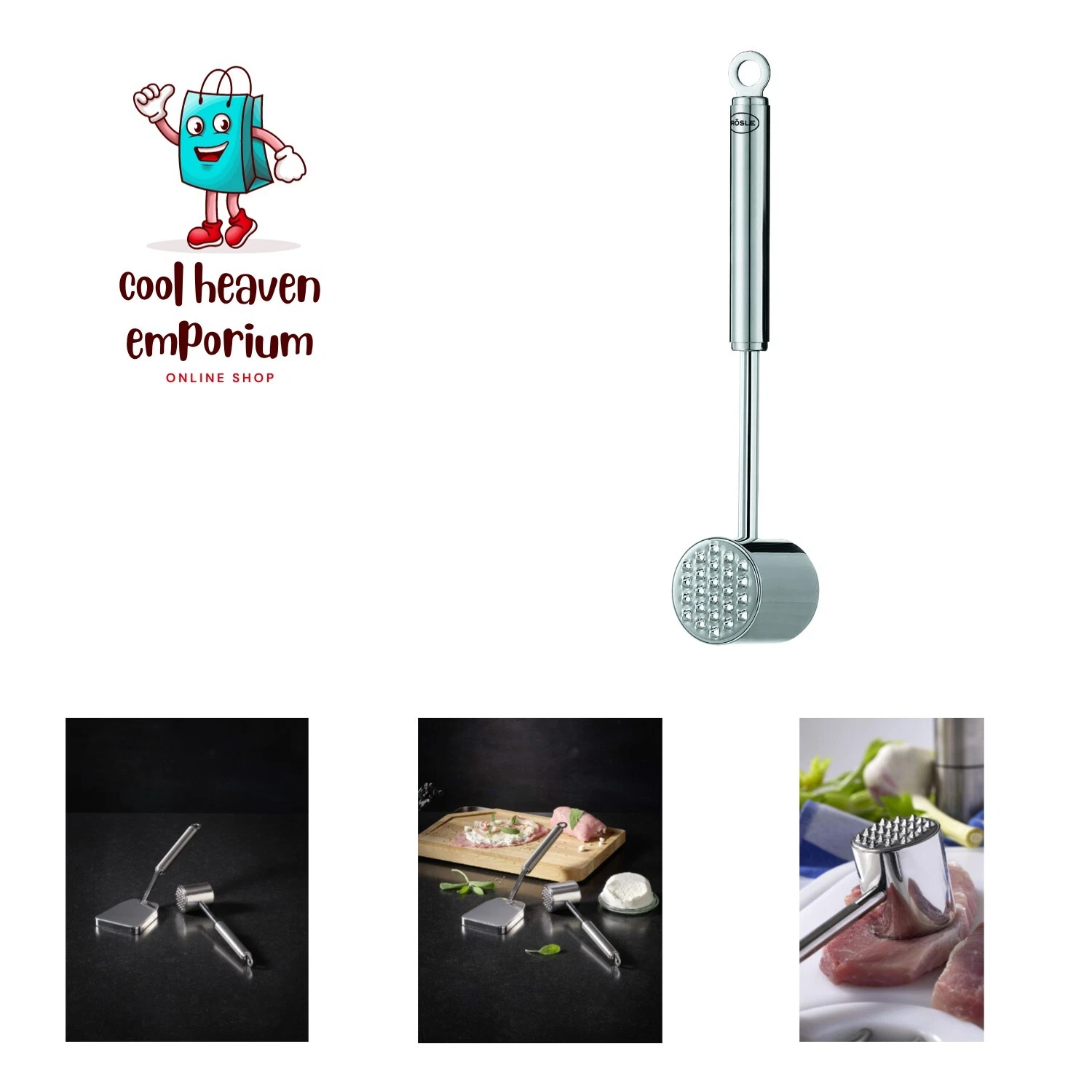 Stainless Steel Heavy Weight Meat Tenderizer Mallet
Opens in a new window or tab