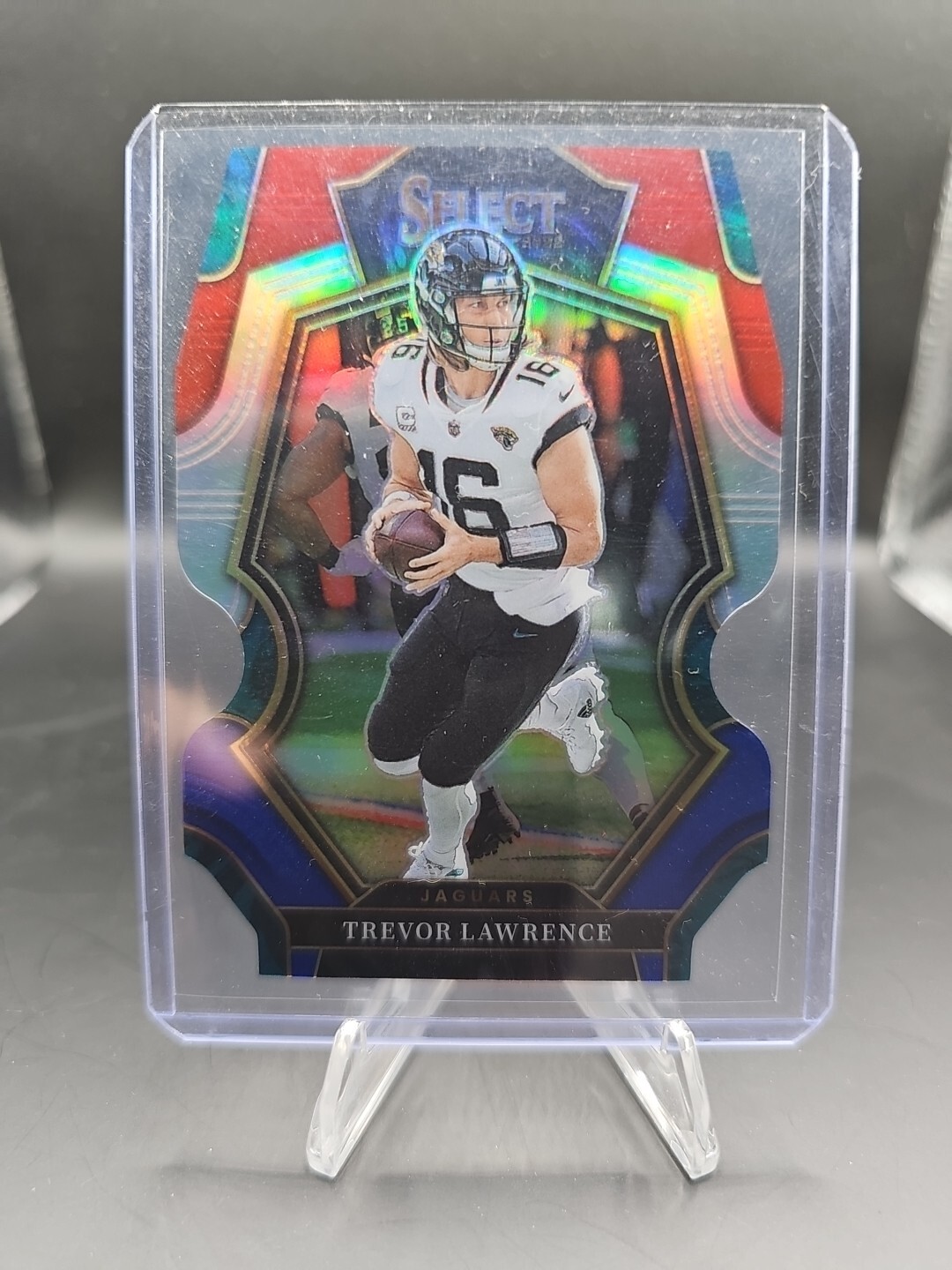 2022 Panini Select Red Blue Die-Cut #145 Trevor Lawrence Jacksonville Jaguars