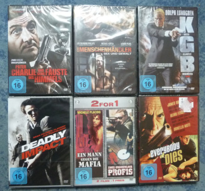 6x Action-Thriller: Deadly Impact; KGB; Menschenhändler; Jeder stirbtP u.a. OVP
