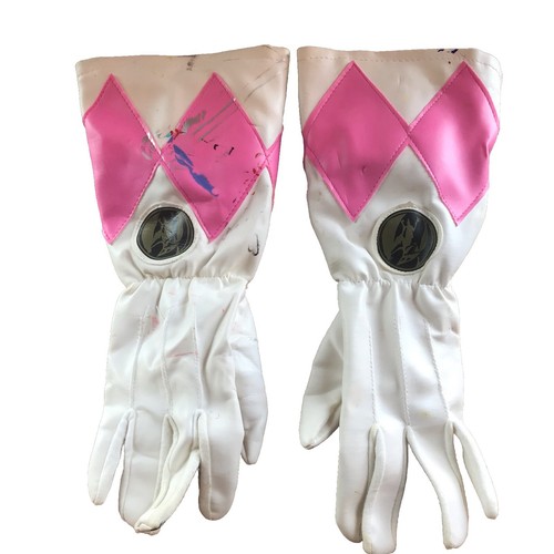 Vintage Pink Mighty Morphin Power Rangers Gloves 1994 Not Tested