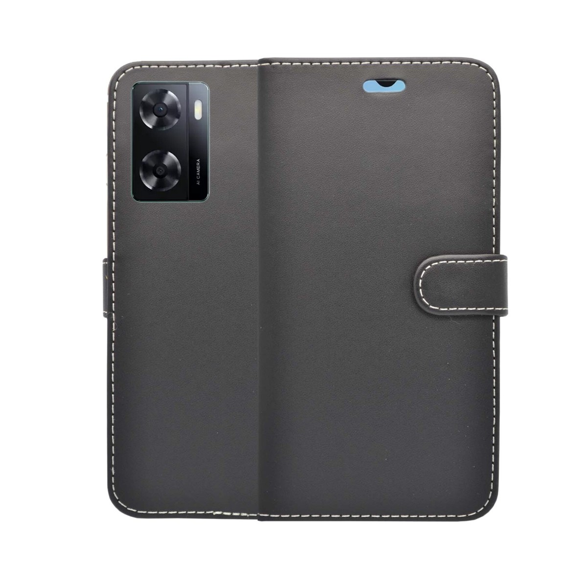 Custodia Portafoglio In Pelle PU Per Oppo A77 5G Con Cerniera, Slot E Supporto – Nero - 3