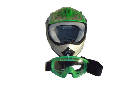 NICE TCMT DOT HY-601 FMVSS NO.218 CERT YOUTH MED 51-52cm HELMET OFF-ROAD W/GLASS