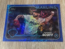 Tanner Scott 049/999 [Blue Holo Foilboard] 2024 Topps Update US237 Miami Marlins