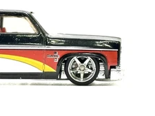 5x PACK Chrome Advan V2 11/11mm For HW 83 Silverado Wheels Rubber Tires for 1/64