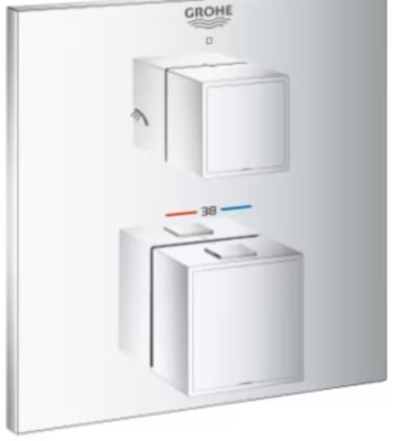 Grohe Thermostat-Brausebatterie Grohtherm Cube + Rapido Smart Box