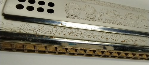 The Echo Harp Harmonica M Hohner Double Sided Key C/G Made In Germany 56/96 Rare - Picture 9 of 21