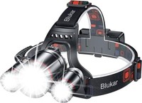 Stirnlampe Led Wiederaufladbar, Superhell 6000 Lumen Zoombar Kopflampe Mi