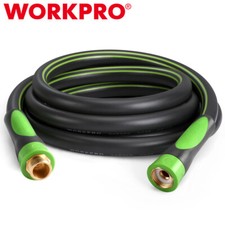 WORKPRO Garden Hose 5/8 IN x 10 FT Water Hose w/Bi-Material 360° Rotation Handle