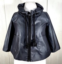 United Colors Of Benetton Black Zip Jacket Size It 40 US Small Made In Italy