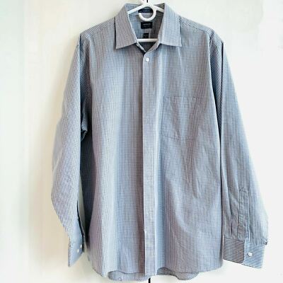 Arrow Men's Shirt Button Up - Wrinkle Free - Long Sleeve White Size 17 34/35