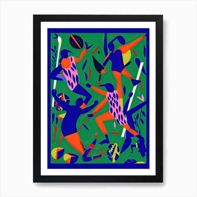 Cricket In The Style Of Matisse 2 A Framed Wall Art Poster Can [A3 POSTER ONLY]